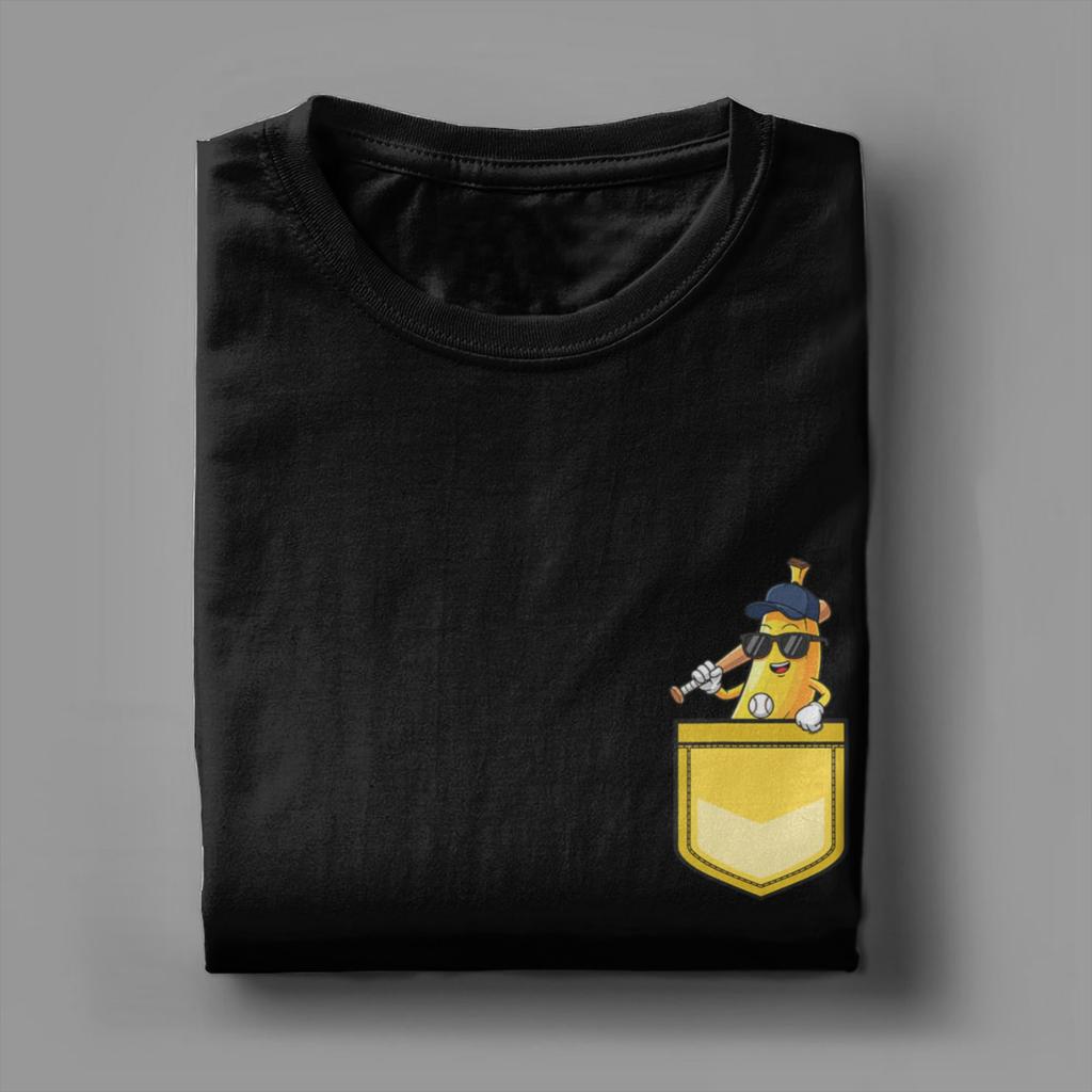 Banana Funny Baseball Unisexs T Shirt  Vintage Tees Short Sleeve O Neck TShirts Cotton Plus Size Clothes