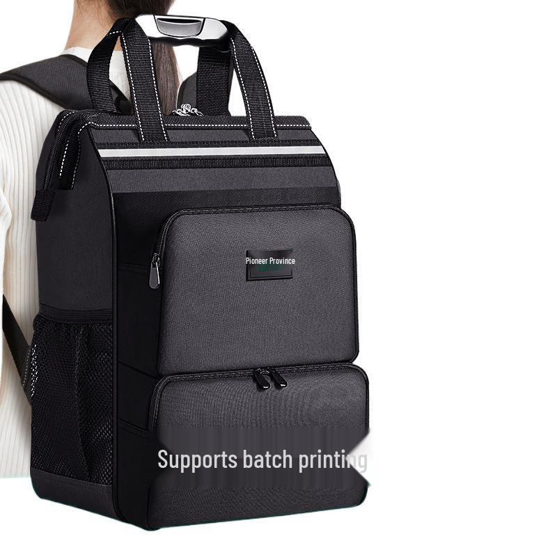 Heavy-Duty Double Shoulder Tool Backpack: Durable, Thickened, Multi-Functional, Large Capacity for Electrician Repairs
