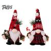 Holiday Gift for Friends Christmas Plush Gnome Decoration, Nordic Xmas Scandinavian Tomte Elf with Cute Souvenirs Pine Tree Branch Desk Shelf