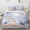 Black Theme Jungle Mose Soft Duvet Cover Set for Boy Ten Girl Bedrom Set 3D Print Grey Elk Der Soft Microfiber Warm Comforter Cover