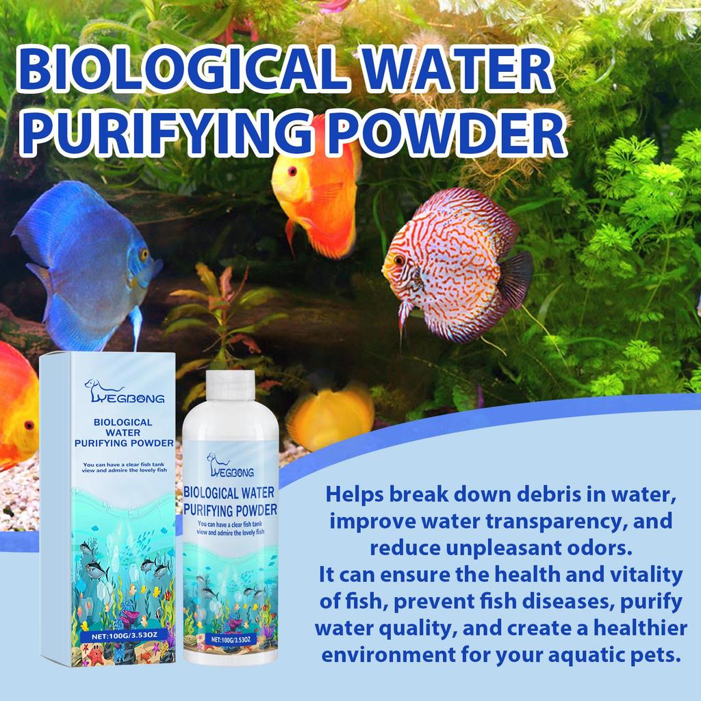 Aquarium Water Purifier Algae Removal Powder Powerful Aquarium Water Purification Powder Aqua Water Purifying for Fish Tank Water Turbidity Removal