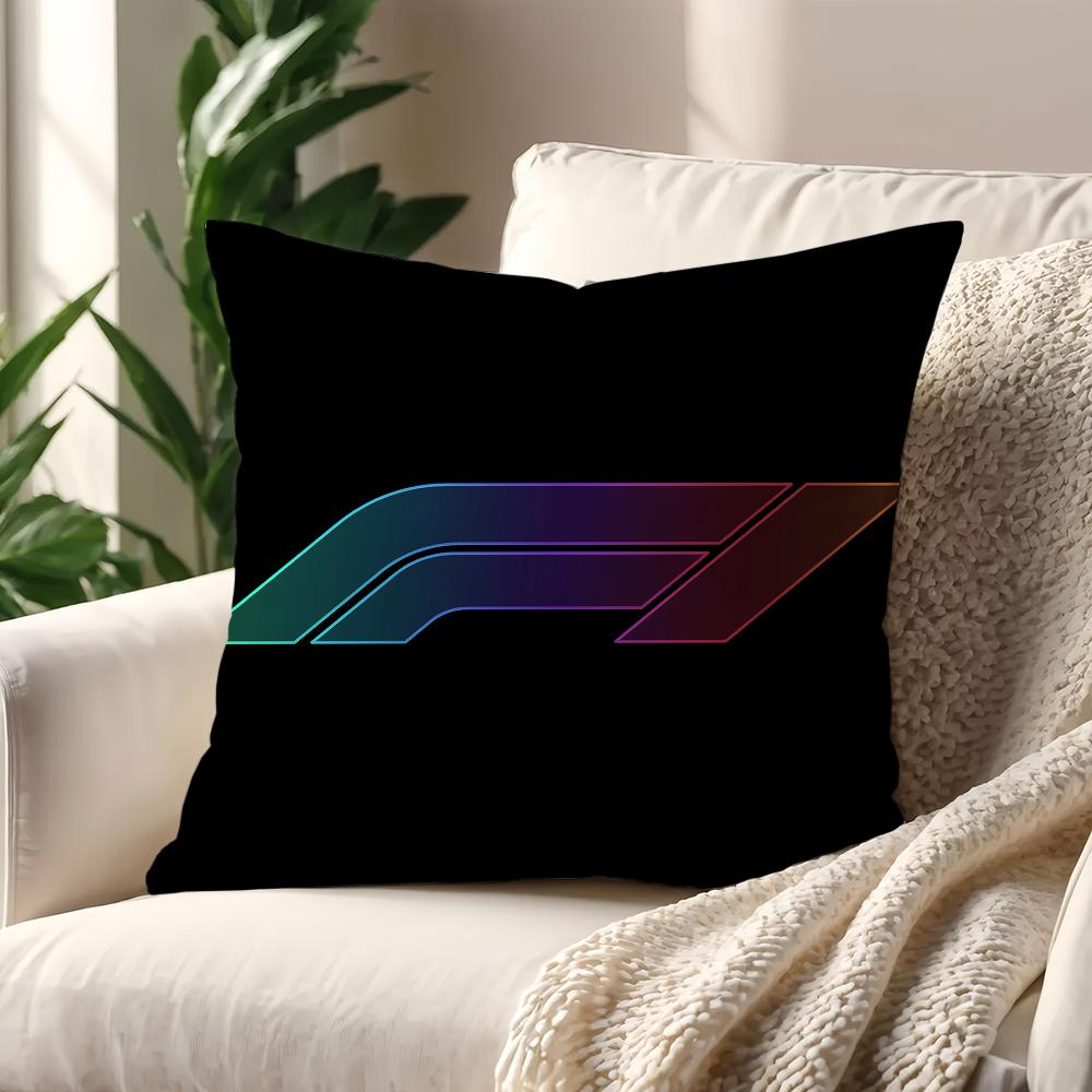 F-Formula 1 Car Logo F1 Fashion Cushion Cover Pillow Sofa Printing Decoration Room Home Office Coffee Shop Car Nordic Simplicity