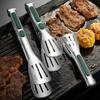 11Inch Non-slip Food Tongs Stainless Steel BBQ Meat Salad Bread Clip Tong Barbecue Grill Buffet Clamp Kitchen Cooking Tools