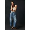 New Women's Vintage Washed Wide Leg Jeans, Mid-Low Rise Loose Fit Denim Pants, Retro Fashion Casual Trousers for Daily Wear
