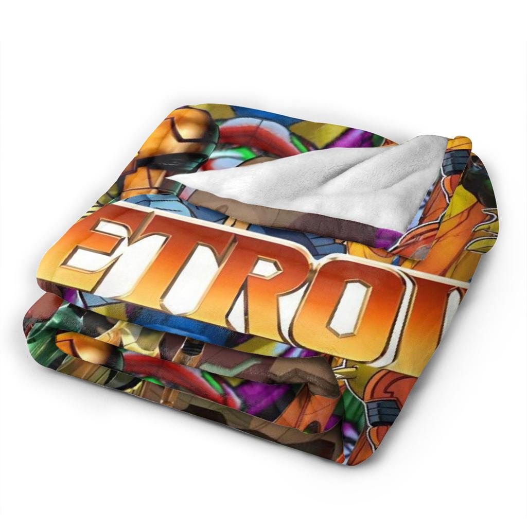 Metroids Hero Game  Blanket  Warm Soft  Plush Bedding Throws For Couch Chair Sofa Bed Travel Office Flannel Bedspread Bed Cover