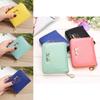 Leather 1pcs Coin Purse Women Bowknot Small Wallet Zipper Around Mini Coin Bag