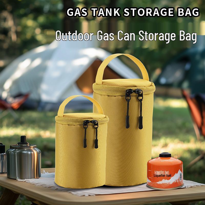 Outdoor Round Cylinder Gas Lantern Storage Bag – Portable, Anti-Collision Pouch for Camping