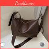 Stylish Pu Leather Shoulder Bag Black Beige Brown Trendy Commuter Tote Handbag