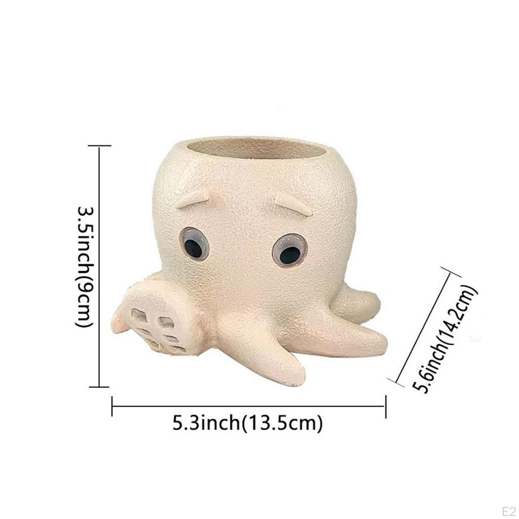 Octopus Flower Pot Decorative Gift Modern Art Bonsai Planter Plant Holder for Tabletop