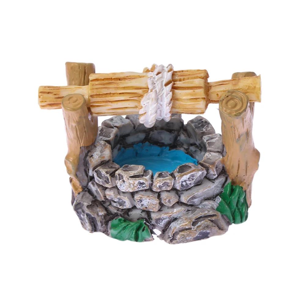 7 Styles Miniatures Fairy Garden Decoration Micro Landscapes DIY Resin Craft Grassland Bridge Pool Accessories