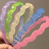 Hairband in Jelly Color Face Washing Hair Pressing Teeth Waves Anti-slip Headband Women's Outing, Versatile Hair Clip, Temperament Headwear