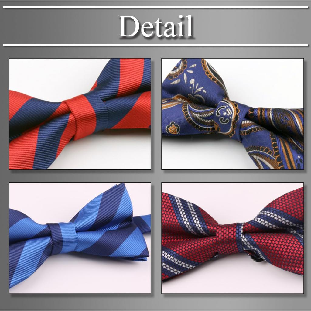 [Buzz Selection] Bow Tie, Striped, Business, Formal, Dress, Stylish, Men's NT017 (Green)