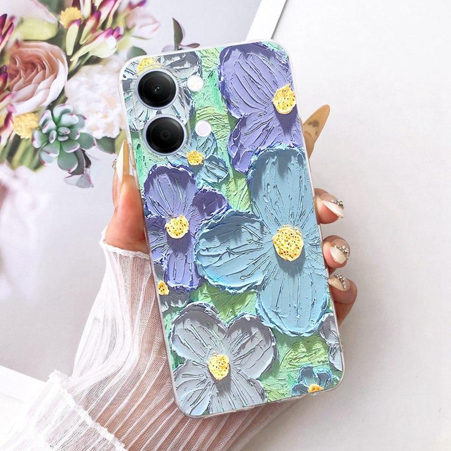 For Vivo Y05 Y11D 4G / Vivo Y11 5G Y21 5G Phone Case Soft Silicone Clera Cover Butterfly Dragon Cat Floral Painting Bumper Funda