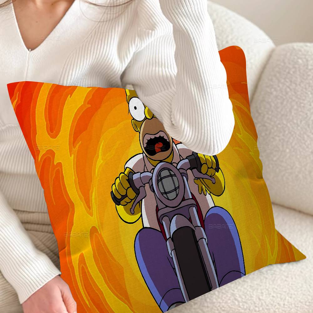 Cartoon The S-Simpsons Cushion Cover Pillow Cover Decor Pillowcase Printed Cushion Case For Couch