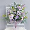 KX4B Beautiful Hand Tied Flowers Enchanting Stylish Artificial Flowers Silk Cloth Hand Toss Simulated Flowers Home Decor