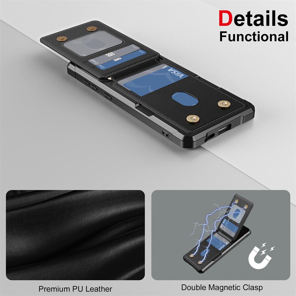 Wallet Case Card Holder Slot Leather Phone Case for Samsung S25 Edge S24 FE S23 Ultra S22 Plus A56 A36 A26 A16 A55 A35 A25 A15