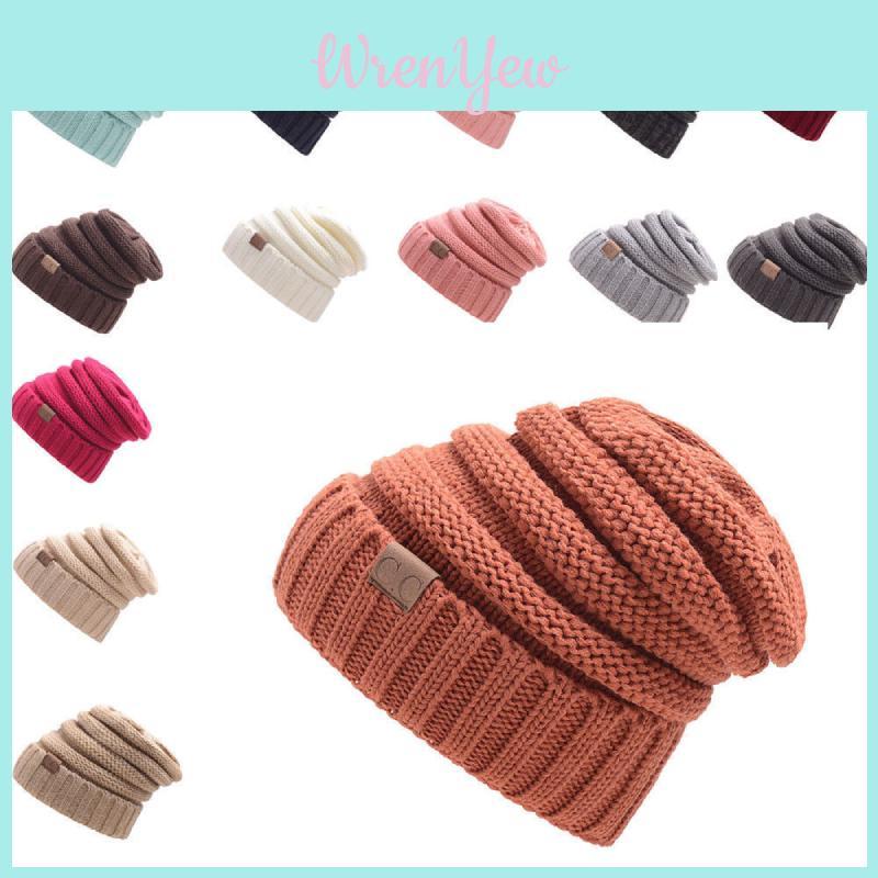 Stylish Acrylic Knit Cap Colorful Dome Design Warm Winter Beanie