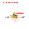 1/4" 1/2" BSP Female Male Thread Two Way Brass Pneumatic Shut Off Ball Valve Pipe Fitting Connector Coupler Adapter