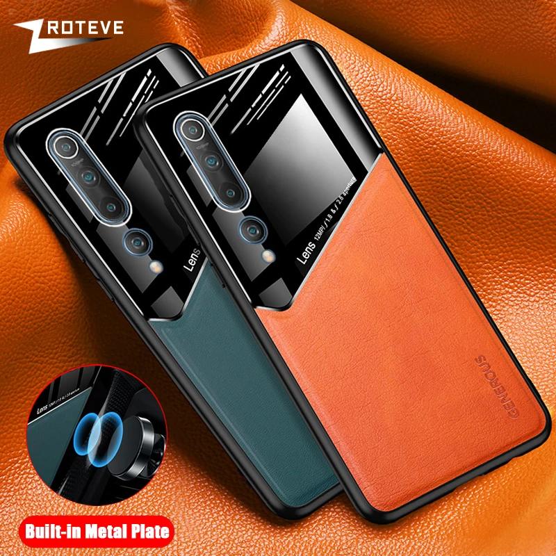 Mi10T Case PU Leather Car Magnetic Hard PC Cover For Xiaomi Mi 10 10T Pro Xiomi Mi10T Lite Mi10 Shockproof Phone Cases