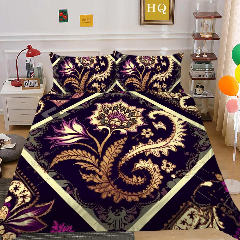 Set Biancheria da Letto Adolescenti Lusso Stampa Floreale 3D Copriletto Biancheria da Letto per la Casa Set Copripiumino in Poliestere
