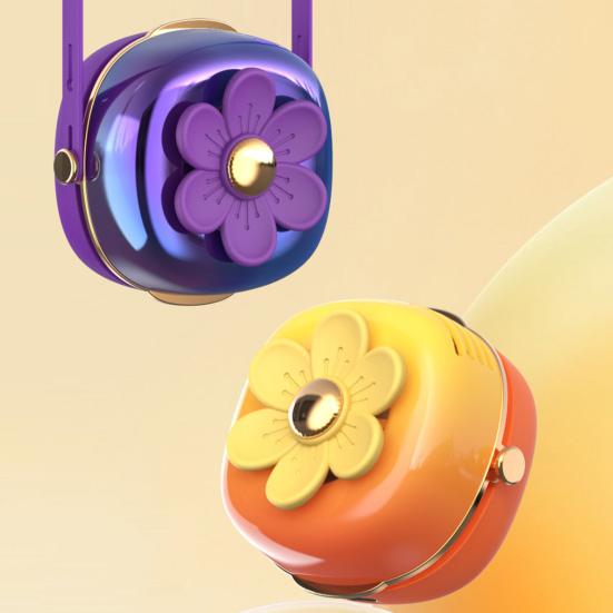 Handheld Fan with Lanyard USB Charging Portable Neck Hanging Mini Fan Cute Summer Gadget for Travel Outdoor