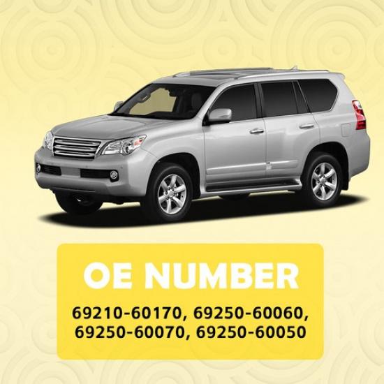 4x Exterior Door Handle Left & Right Hand Black Fit Fit 2010- Toyota 4Runner