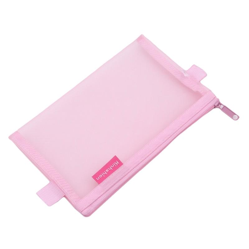 Simple Transparent Mesh Case Office Student Pencil Cases Nylon Kalem Kutusu School Supplies Pen Box