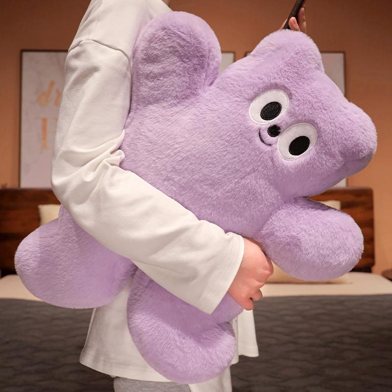Dopamine Bear Plush Pillow Soft Cute Bear Shaped Cushion Toy for Stress Relief and Comfort
