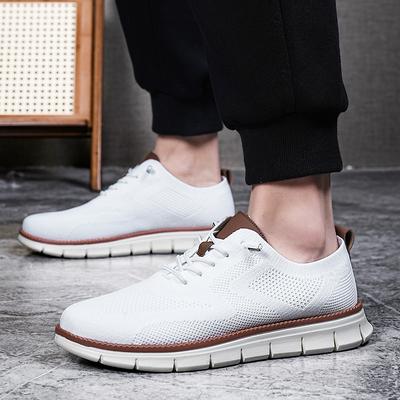 Men's Shoes Breathable Sneakers Flying Woven Noodles Men's Large Size 48 Running Trendy Shoes
