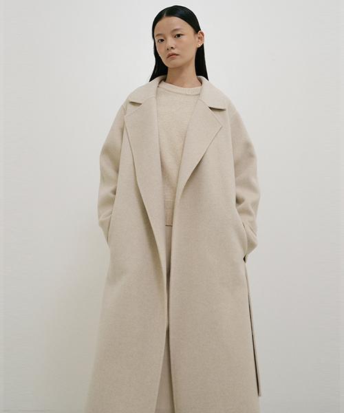 Lingseoul Handmade Cashmere Coat-Oat