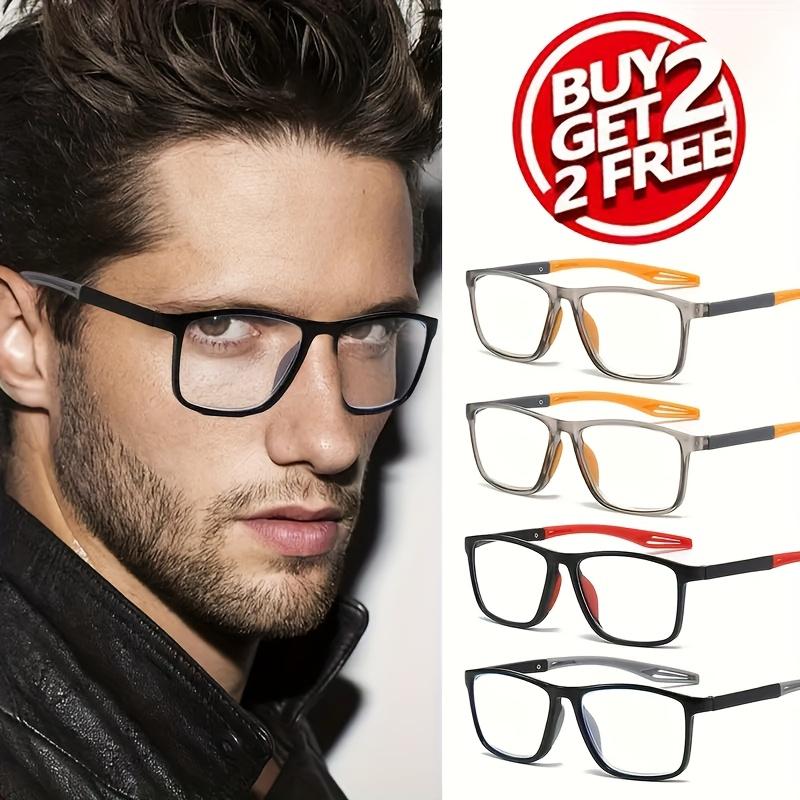 

4 пары TR90 Очки для чтения для мужчин Пружинящие дужки Спортивные Пресбиопия Защита от синего света от +100 до +400 0