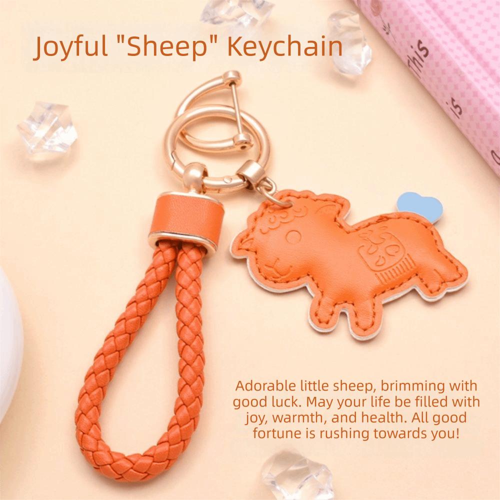 Cartoon Goat Pendant Wrist Strap Lamb Bag Charm Kawaii Goat Car Keychain Year of The Horse