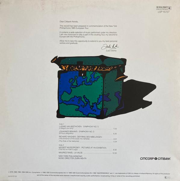 

LP Record NEW YORK PHILHARMONIC ZUBIN MEHTA Tour Of Europe 1985 LSP15727 CBS Masterworks 1985 Netherland Classical Used