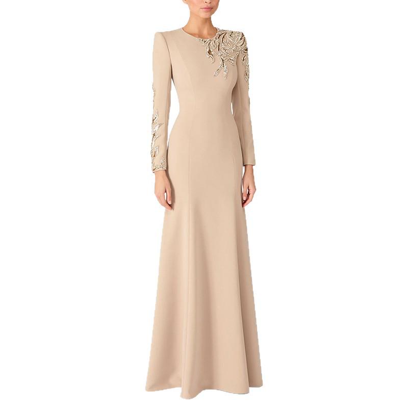 2026 Europäisches & Amerikanisches Designer-Langes Ballkleid mit Starker Perlenstickerei & Strasssteindetails