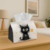 1pc Whimsical Artistic Animal- Decorative Tissue Box, Black Cat& Splash Ink Style- for Home, Party, Car, Kitchen& Bathroom- Tissue Holder for Everyday
