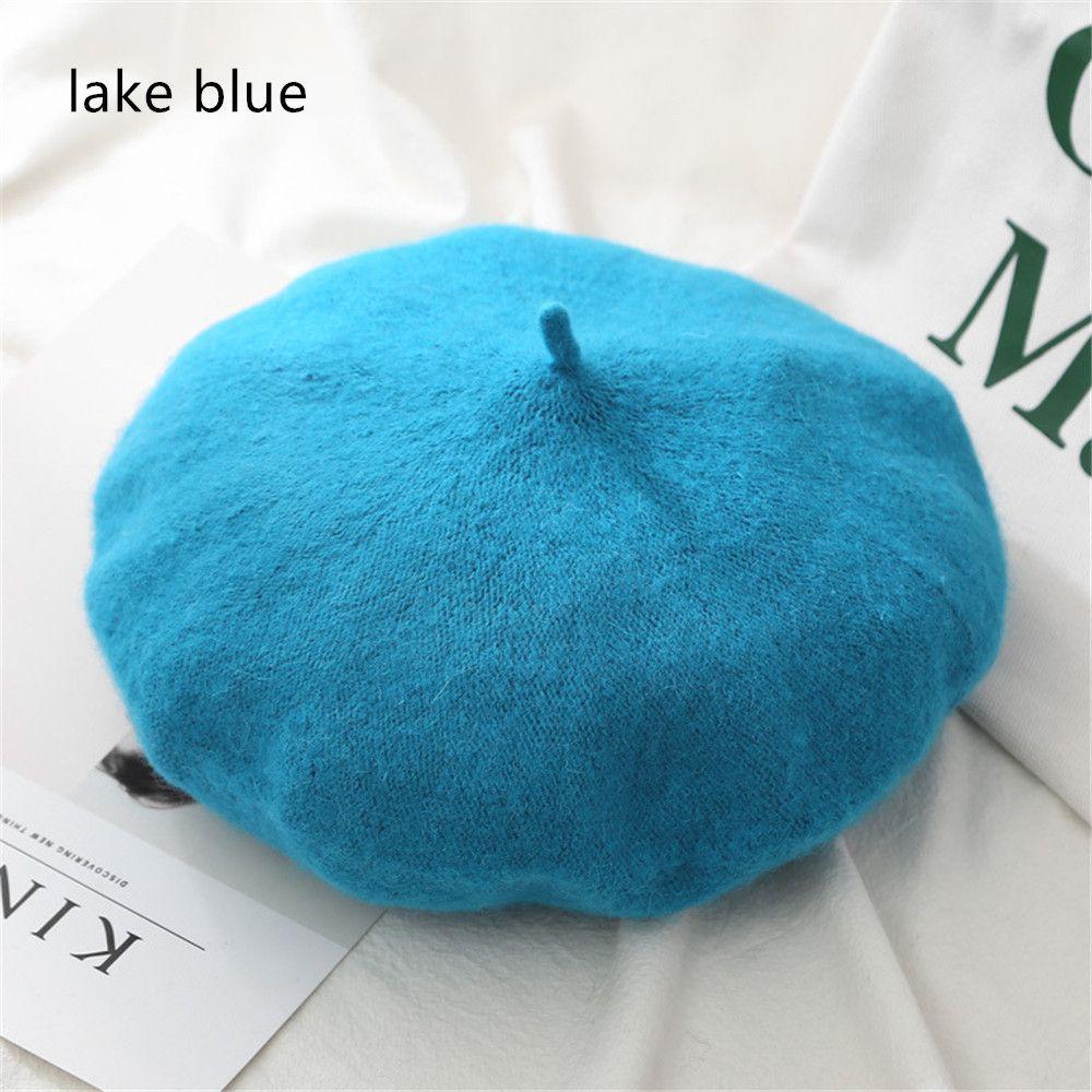 French Baggy Winter Warm Flat Cap Hat Felt Berets Wool Beret Cap Autumn Beret Hat