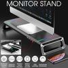 Schwarz/Weiß RGB 4 USB 2.0 Lade-Schreibtisch-Organizer Ständer Universell Verstellbarer Monitorständer Erhöhung Desktop-Computer-Monitorerhöhung