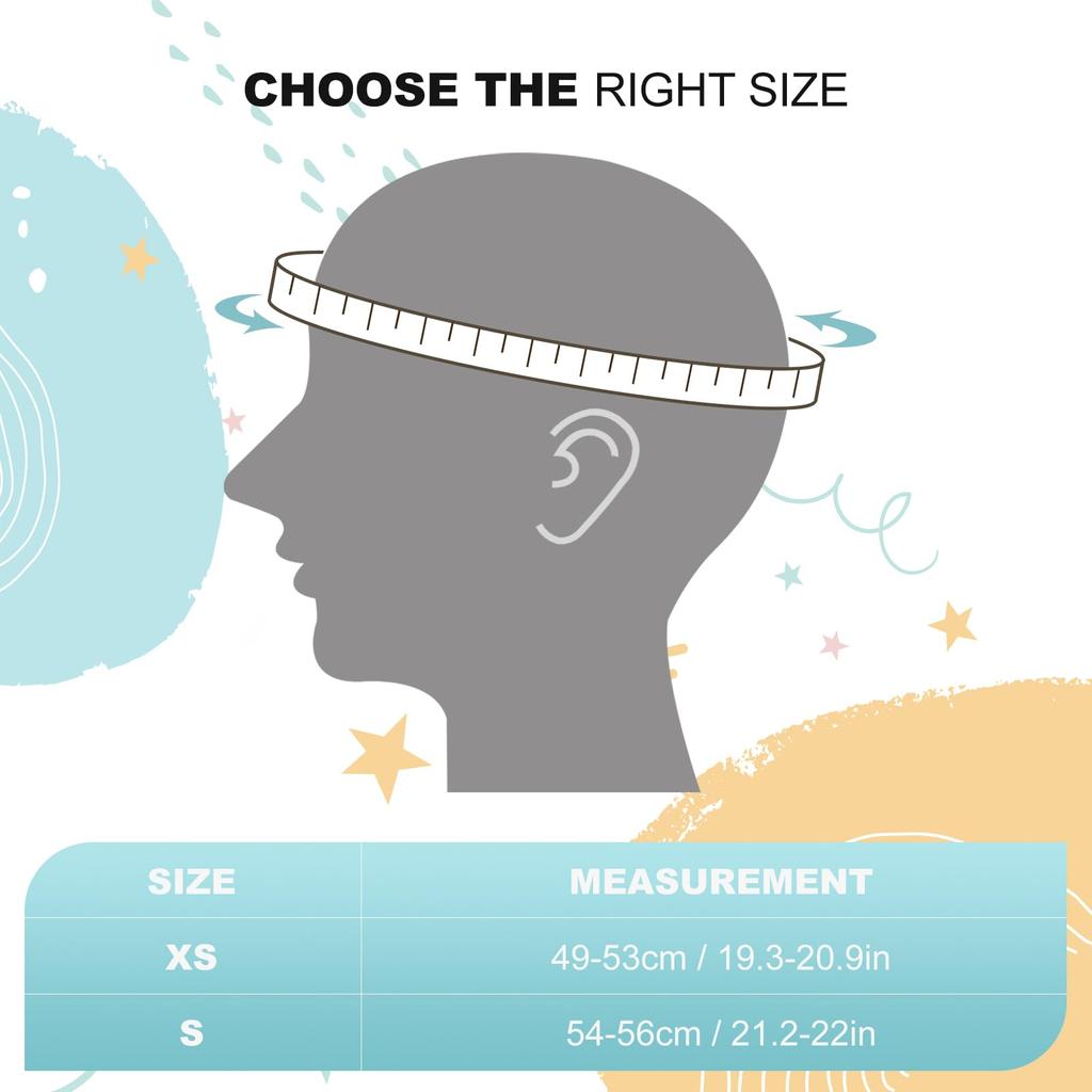 Odoland Ski Helmet with Snowboard Adjustable Impact Size Small Kids' Goggles, Helmet, Size, Anti-Fog, Resistant, Breathable, Cyan,