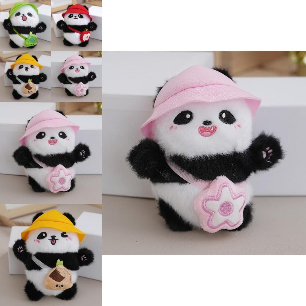 Adorable Cute Plush Panda Keychain Doll Soft Stuffed Animal Backpack Pendant