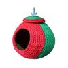 Sisal Wrapping Coconut Small Bird Nesting Huts Providing Secure Space Hanging Nest House For Lovebirds Conures Parrots