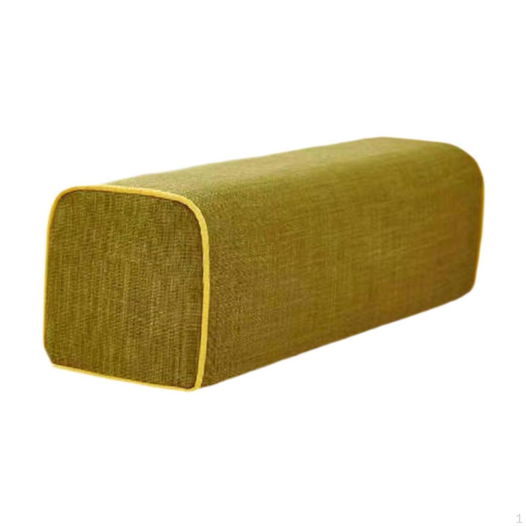 Couch Arm Rest Pillow Lightweight Linen Armrest Cushion High Density Foam for Armchair Bed