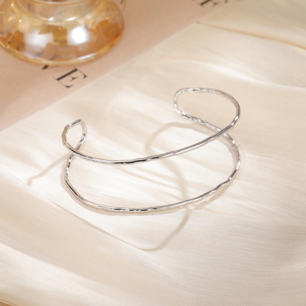 Cazador Gold Plated Trendy Cuff Bracelets for Women Stainless Steel Jewelry Waterproof Adjustable Bracelet Party Birthday Gift