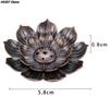 Hot sale 1PC Alloy Incense Burner Stick Holder Plate Buddhism Lotus Censer Bronze Nasturtium Incense Burner 12 Styles