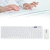 Wireless Keyboard and Mouse Set with FN+Multimedia Buttons, 10m Remote Connection, White