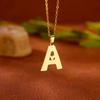 Stainless Steel Heart Initial Letter Necklace for Women Gold Plated Alphabet Pendant Necklaces Vintage Waterproof Jewelry Gifts