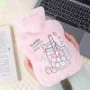 Cartoon Hot Water Bag with Cloth Cover Kawaii Plush Warm Bag Plush Hot Water Bottle Portable Hand Warmer Home School Supplies