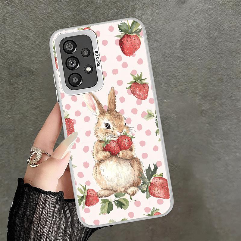 Süße Cartoon-Hase-Kaninchen Weiche Handyhülle für Samsung A17 A16 A15 A14 A13 A57 A56 A55 A54 A53 A37 A36 A35 A34 A33 A26 A25 A24 A2
