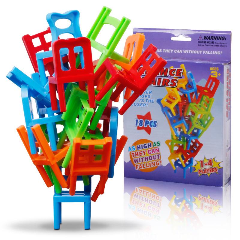 Stackable Children's Balance Chair & Stool for Educational Play