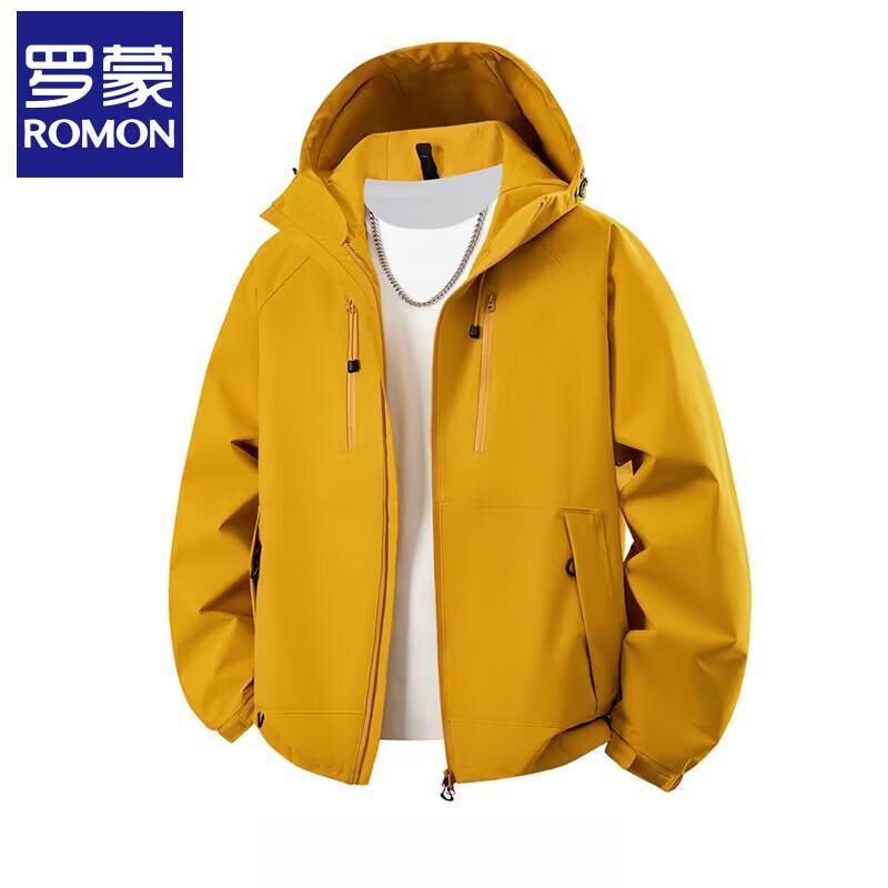 Men s Hooded Windproof Casual Jacket 2XL