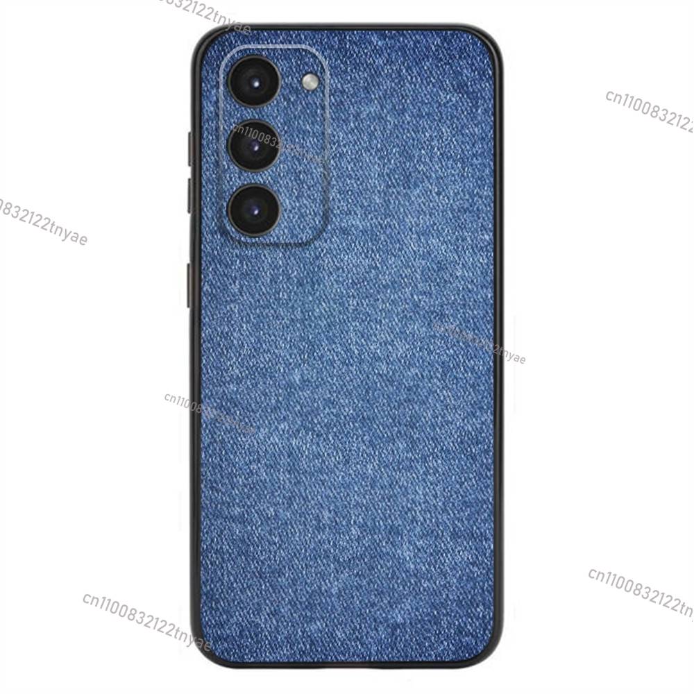 Jeans Cowboy Denim printed Phone Case For Samsung Galaxy A20,21s,22,31,32,52,53,72,73,80,91 Soft Liquid Silicone Black Cover